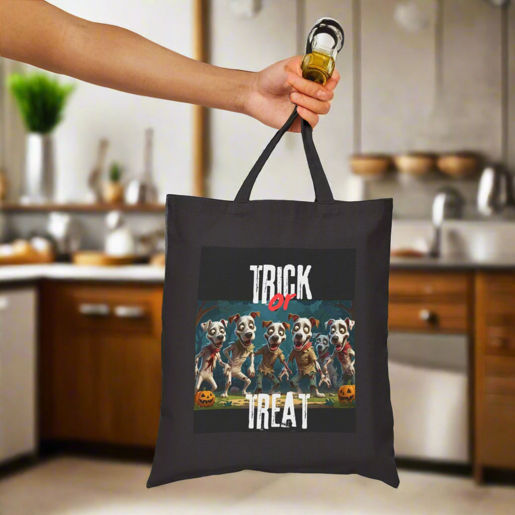 Zombie Dog Cotton Canvas Tote Bag