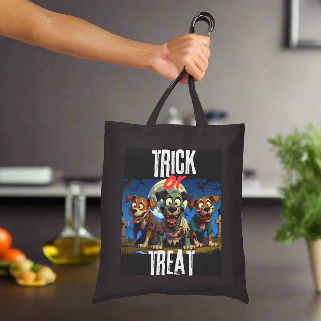 Zombie Dog Cotton Canvas Tote Bag