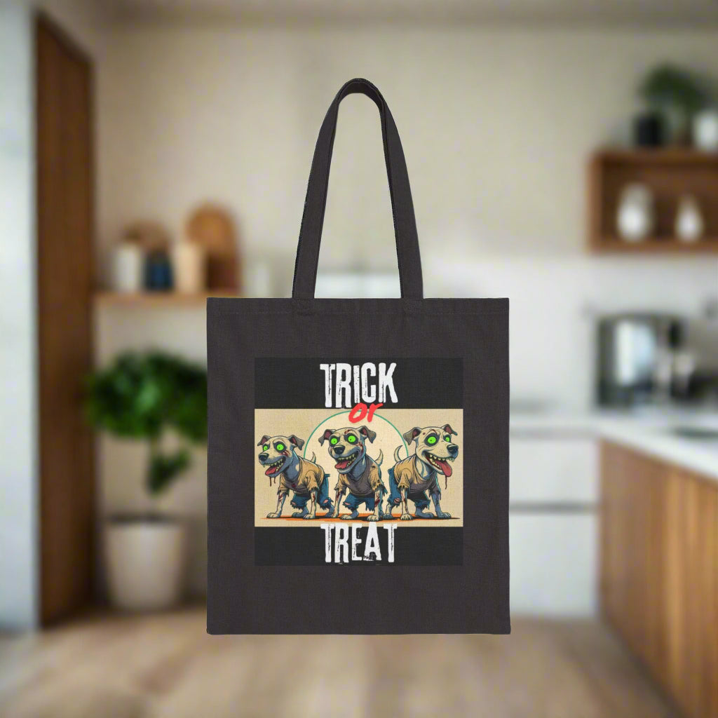 Zombie Dog Cotton Canvas Tote Bag