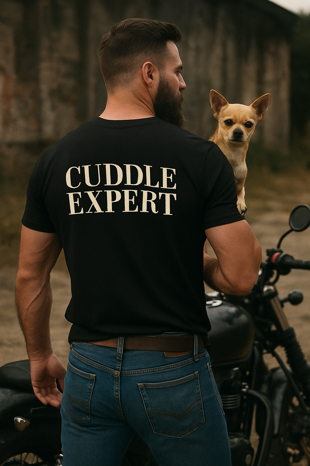 Badass Dog Dad Jersey Short Sleeve Tee