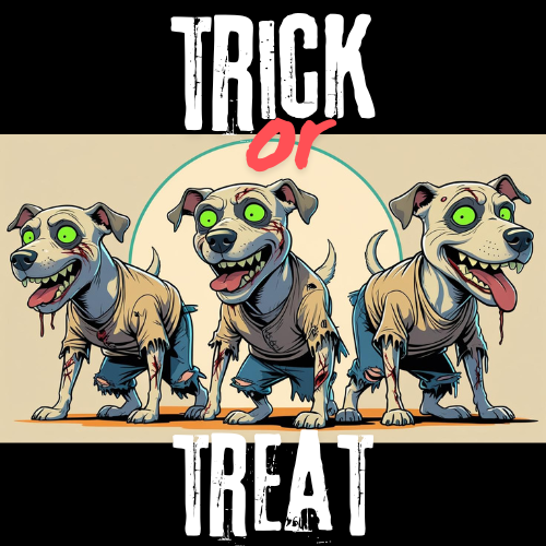 Zombie Dog Cotton Canvas Tote Bag