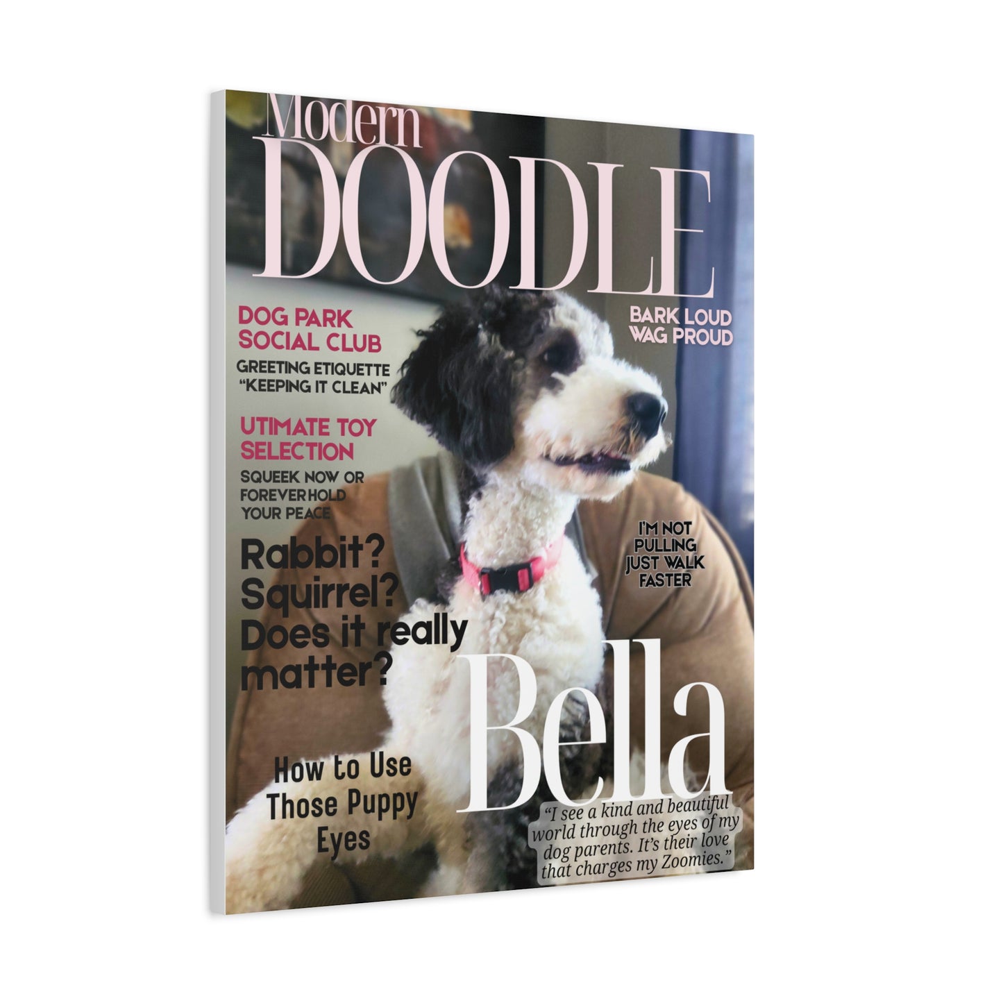Fully Personalized Magazine Cover Canvas Print