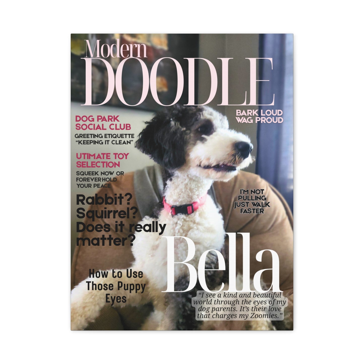 Fully Personalized Magazine Cover Canvas Print