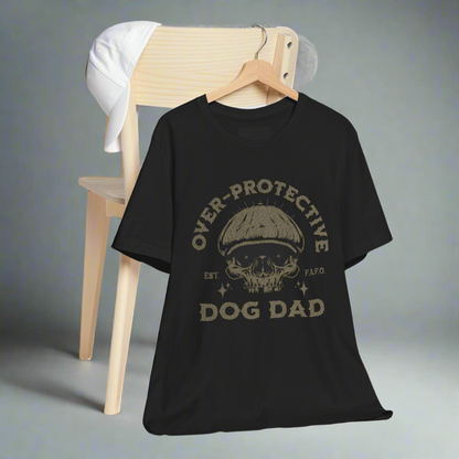 Over-Protective Dog Dad Jersey Short Sleeve Tee