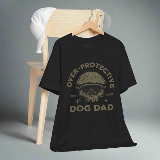 Over-Protective Dog Dad Jersey Short Sleeve Tee